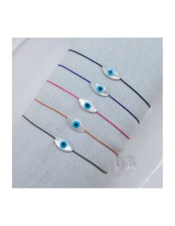 WATCH ME - BRACELET OEIL OVALE - PLUSIEURS COULEURS DE CORDON