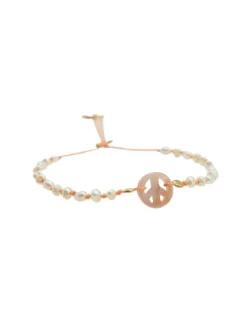 WHIPPED CREAM - BRACELET PEACE AND LOVE ET PERLES DE CULTURE